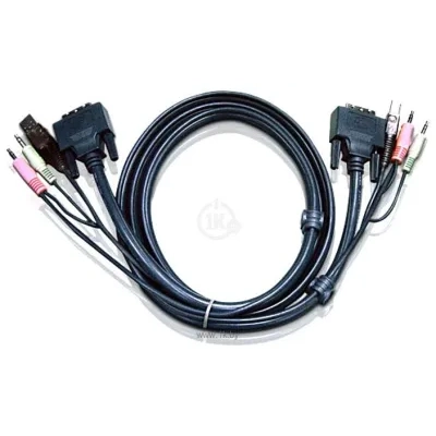 Kabeli DVI/USB 2.0/Jack 3.5 male - DVI/USB 2.0/Jack 3.5 male 3 m